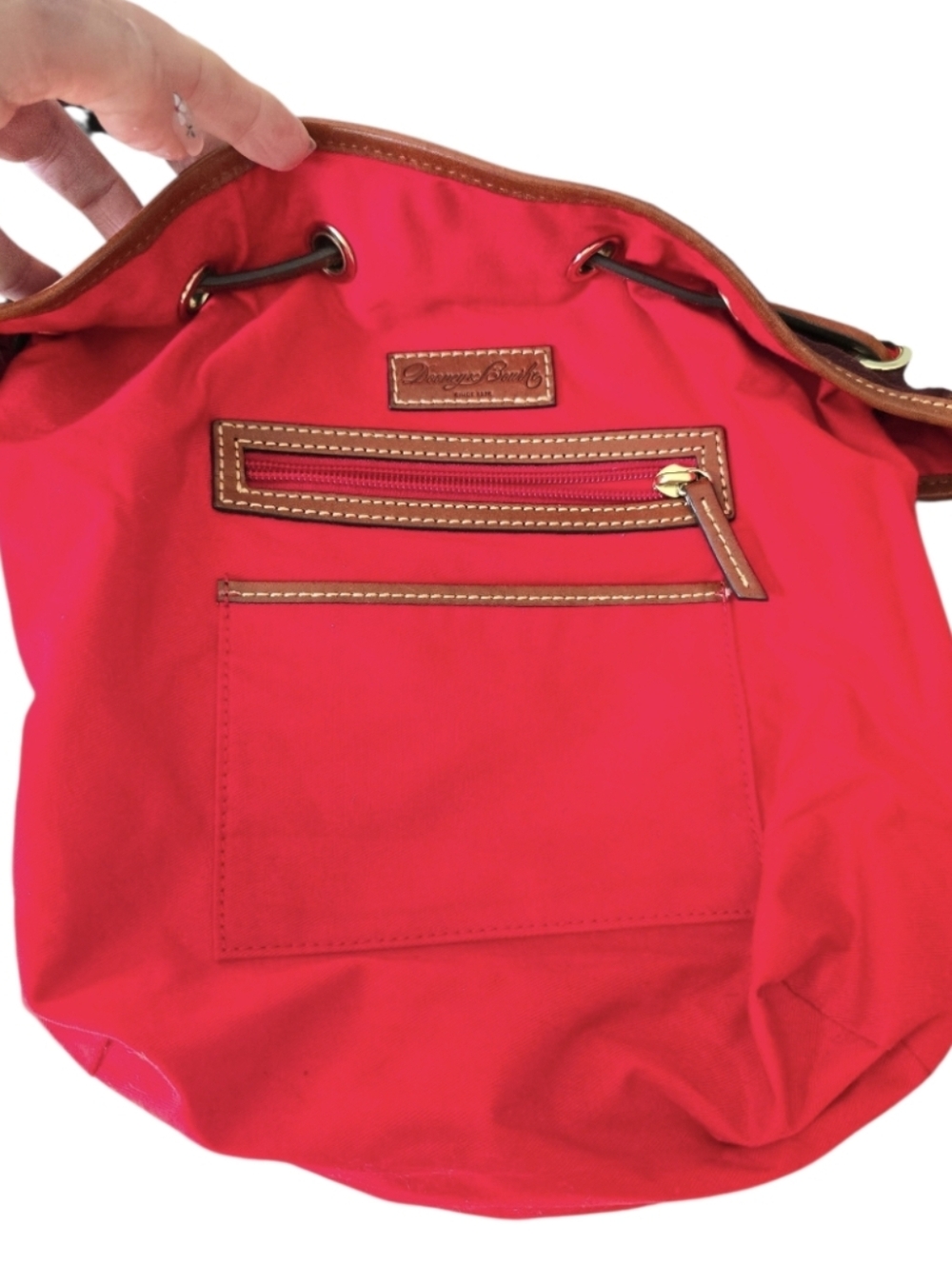 Dooney & Bourke Suede Drawstring Crossbody/Shoulder Bucket Bag In EUC - Picture 4 of 15
